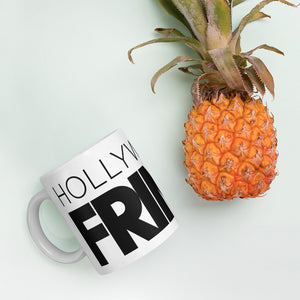 Hollywood Fringe Wrap Around Logo White Glossy Mug